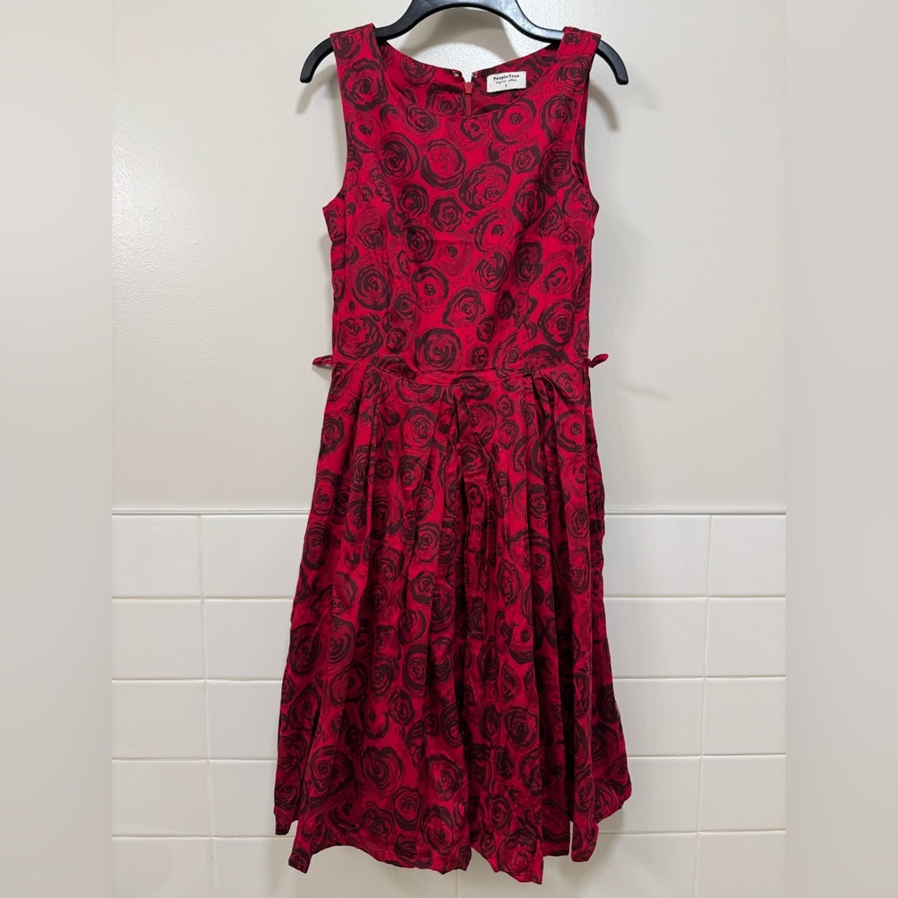 People Tree 100% Organic Cotton Rose Print Dress